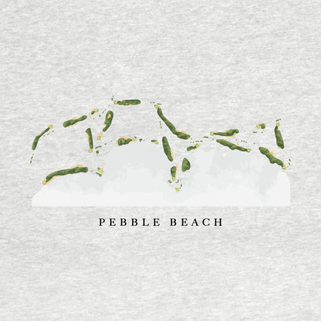 Pebble Beach Golf Map by claireprints